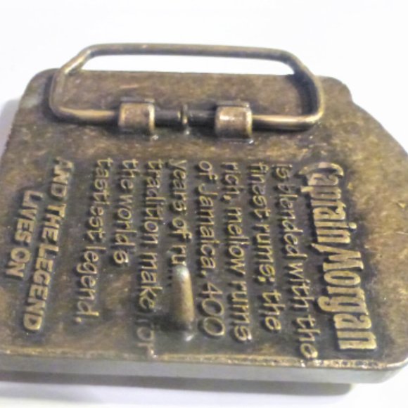 Expired RARE Vintage CAPTAIN MORGAN Belt Buckle in Package Original Brand Rum - Picture 3 of 7